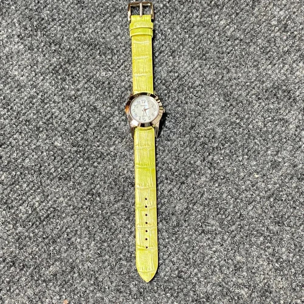 GOSSIP Women's Quartz Watch Green Band Stainless‎ Steel Base Metal Bezel Y2K 90s